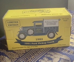 Vintage Die Cast Coin Bank. 1931 Ford Pickup Truck. Limited Edition. MIMB - Picture 1 of 6