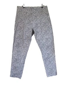 KHOKO Womens Stretch Pants Size 18 Black & White Straight Leg Elastic Waist - Picture 1 of 13
