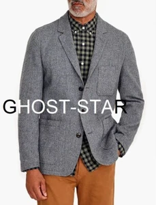 JCREW blazer in tweed lana casual maglia grigia slim 34S Wallace & Barnes - Foto 1 di 13