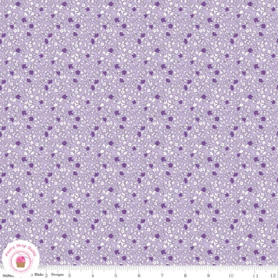 Riley Blake BASIN FEEDSACKS 12282L Purple Floral Quilt Fabric 30's Reproduction - Image 1 of 4