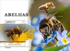 Bees MNH Stamps 2023 Guinea-Bissau S/S - Picture 1 of 1