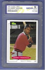 1991 CLASSIC BEST #258 GARRET ANDERSON WCG GRADED GEM-MT 10