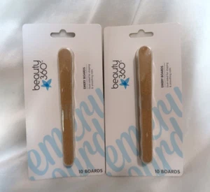 2 PK Beauty 360 Dual Sided Emery Boards For Shaping & Smoothing Nails (20 ct) - Picture 1 of 2