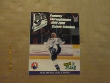 AHL Kentucky Thoroughblades Vintage Defunct 1999-2000 Hockey Pocket Schedule