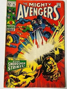 AVENGERS #65 Mightier than the Sword Final 12¢ HAWKEYE ORIGIN 1969 Marvel Comics - Picture 1 of 9