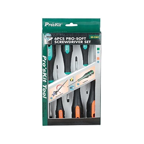 Eclipse Pro'sKit 902-096 Pro-Soft Screwdriver Set, 3 Phillips, 3 Flat Blade - Image 1 of 1