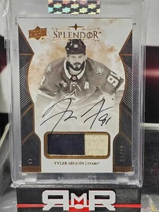 Guante UD Splendor Tyler Seguin 2017-18 blanco y negro bronce automático 08/12 - Imagen 1 de 2