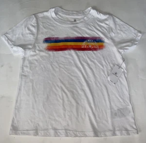VOLCOM Girl's White L 10/ 12 T-Shirt Short Sleeve Crew Neck LasT Party New - Picture 1 of 4