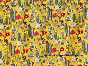 Luxury Soft Velvet Cactus Print Fabric Indian Dress Sewing Upholstery Fabric 44" - Picture 1 of 5