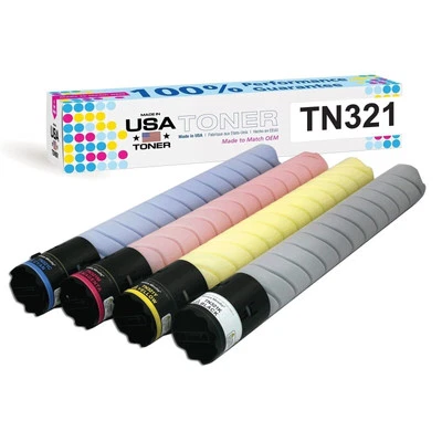 Compatible Toner for Konica Minolta TN321, BizHub C364,C284e, C364e CMYK (4pk) - Image 1 of 4