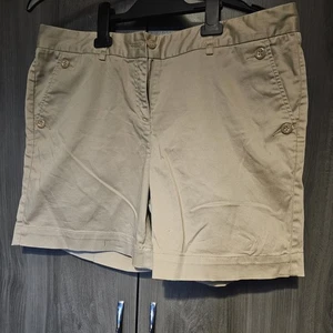 LAURA ASHLEY Womens Chino Shorts Beige UK 14 W34 - Picture 1 of 2
