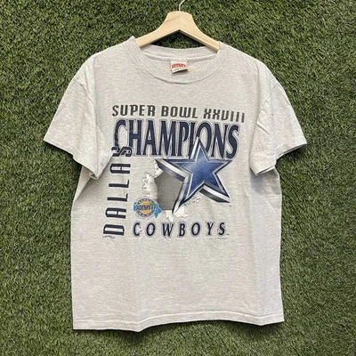 Camiseta De Colección Años 90 Nuez moscada Dallas Cowboys Super Bowl XXVIII 28 Campeones Niños XL Foto 1 de 4