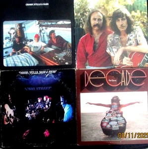 LOT 4 VINYL LP ALBUM Neil Young-WIND ON THE WATER, 4 WAY STREET, DECADE, CSN - Picture 1 of 3