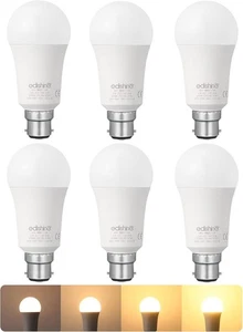 EDISHINE Lampadine LED BC GLS A60 B22 14W Dim 2700K 1521Lm Bianco Caldo Confezione 6 - Foto 1 di 11