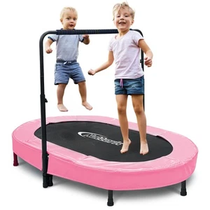 Indoor Oval Trampolin für Kinder mit verstellbarem Griff Trainingstrampolin - Bild 1 von 5