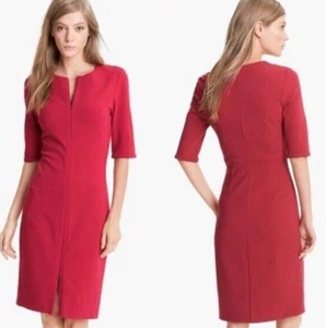 DIANE VON FURSTENBERG Saturno abito tubino rosso manica corta taglia 4 - Foto 1 di 6