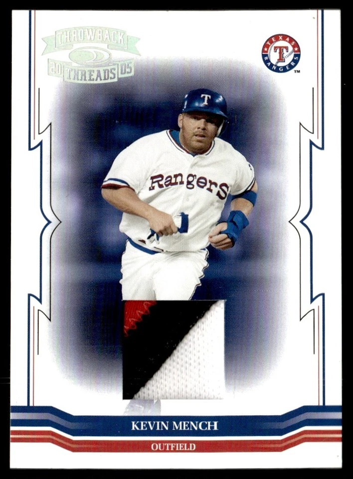 2005 Donruss Throwback Threads Material Prime Kevin Mench 01/25 Texas Rangers - Image 1 of 2
