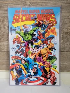 Grande Marvel Super Heroes Secret Wars #1 Mike Zeck Creator litografia firmata certificato di autenticità - Foto 1 di 6