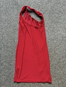 PLT Red Body Con Dress With Slit In The Side And One Shoulder Women’s Size 12 - Picture 1 of 3