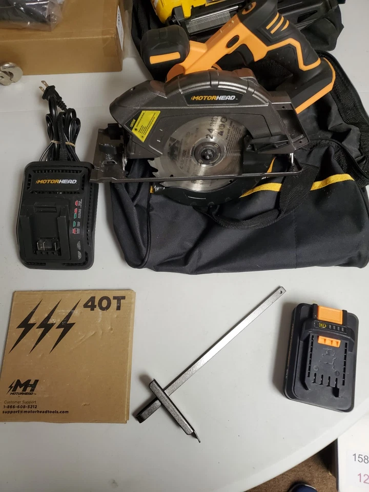 Serra circular sem fio MOTORHEAD 20V ULTRA 6-1/2”, íon de lítio, laser, LED, borda - Imagem 1 de 1