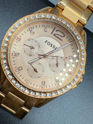 FOSSIL WRIST WATCH ES2811 CZ MEN WOMEN UNISEX - Image 1 of 4