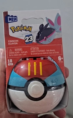 MEGA Construx FINNEON Pokemon Series 23 Pokeball Lure Ball Fish NEW - Image 1 of 4