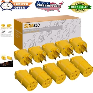 Industrial Grade 3-Prong Electrical Plug Set - Listed Safety Assured - Picture 1 of 9
