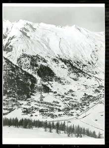 Vintage Foto Davos Parsennbahn Weissfluh Gipfel Skifahren in den Alpen mit Info - Bild 1 von 2