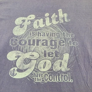 Comfort Colors T-Shirt Unisex Size XL Anchored By God "Faith Is Having" Purple - Picture 1 of 9