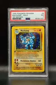 Machamp Holo 1st Edition Base Set Unlimited Spanish PSA 7 Pokemon #8 - Picture 1 of 3