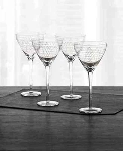 Bicchieri Martini Collezione Hotel Decalcomania Oro 12,85 oz, Set di 4 - Foto 1 di 2
