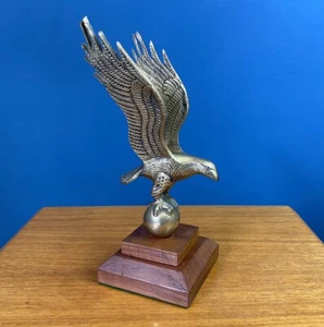 Vintage montierte massive Messing Adler Statue/Figur - Bild 1 von 12