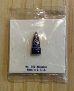 Spilla da bavero vintage oro e blu Abingdon Press coro giovanile nota musicale # 755 - Foto 1 di 2