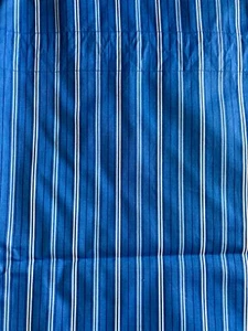 Nantucket Dark Blue Stripe Curtain Rod Pocket Panels Kid's - Corona Curtain Mfg - Picture 1 of 3