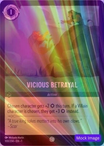 Vicious Betrayal 100/204. Lorcana The First Chapter ⚜️COLD FOIL⚜️ - Picture 1 of 1