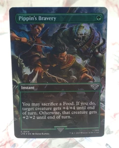 MTG Lord of the Rings Pippin's Bravery 0414 C Foil - NM - Picture 1 of 2