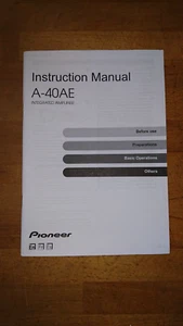 Pioneer A-40AE Bedienungsanleitung Operating Instuctions Manual - Bild 1 von 2