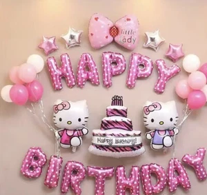 New Hello Kitty Balloons Set With Balloon Pump Birthday Party Decoration - Picture 1 of 5