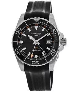 New Longines HydroConquest GMT Automatic Black Dial Men's Watch L3.890.4.56.9 - Picture 1 of 4