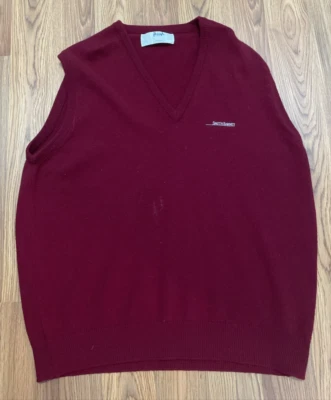 Pringle Of Scotland Sweater Mens Extra Large Lambswool Vest Knit - Image 1 of 4