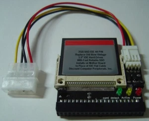 2GB DOM SSD Replace Worn Out 3.5" IDE Drives with this 40 PIN IDE CF SSD Card - Picture 1 of 1