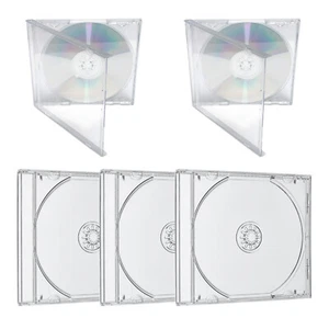 5x Standard CD Jewel Case Single 1-Disc Case with Tray 10.4mm Clear Protectors - Picture 1 of 8
