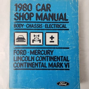 Ford T-Bird 1980 tienda Mercury Cougar libro de servicio manual guía de reparación original - Imagen 1 de 11