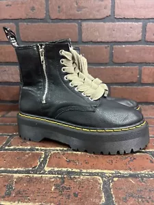 Dr. Martens Black Leather Pascal Combat Boots Size 11 EU 43 - Picture 1 of 10