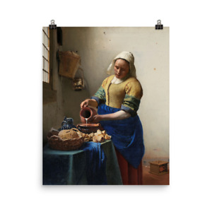 Open Edition Art Print EURAN Museum Collection Artist Johannes Vermeer, Milkmaid