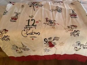 Lenox TWELVE DAYS OF CHRISTMAS  shower curtain new without tags - Picture 1 of 7