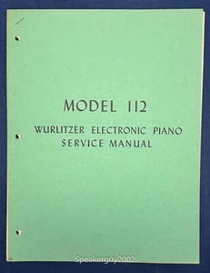 Original Wurlitzer Electronic Piano Service Manual / Model 112 - Picture 1 of 1