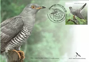 First day cover (FDC) of ESTONIA 2024 - Bird of the year - the common cuckoo - Picture 1 of 3