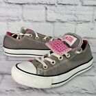Converse Womens Chuck Taylor All Star Double Tongue Pink Gray Size 5
