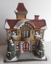 Kirkland Christmas Village Porcelain Victorian Style Home 6" Wide x 8" High